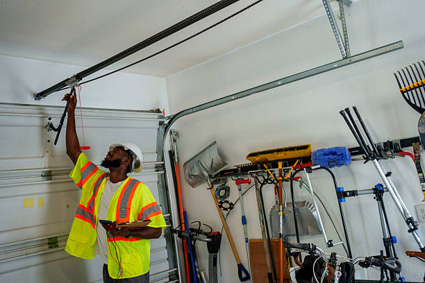 Professional Garage Door Panel Replacement technician working in Somerset, NJ